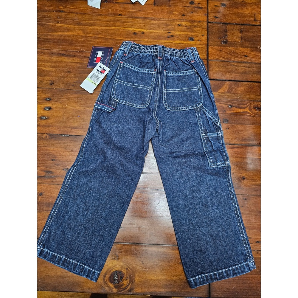 Y2kTommy Hilfiger Toddler Boys Carpenter Jeans Denim 4/4T NWT 2004 Vintage